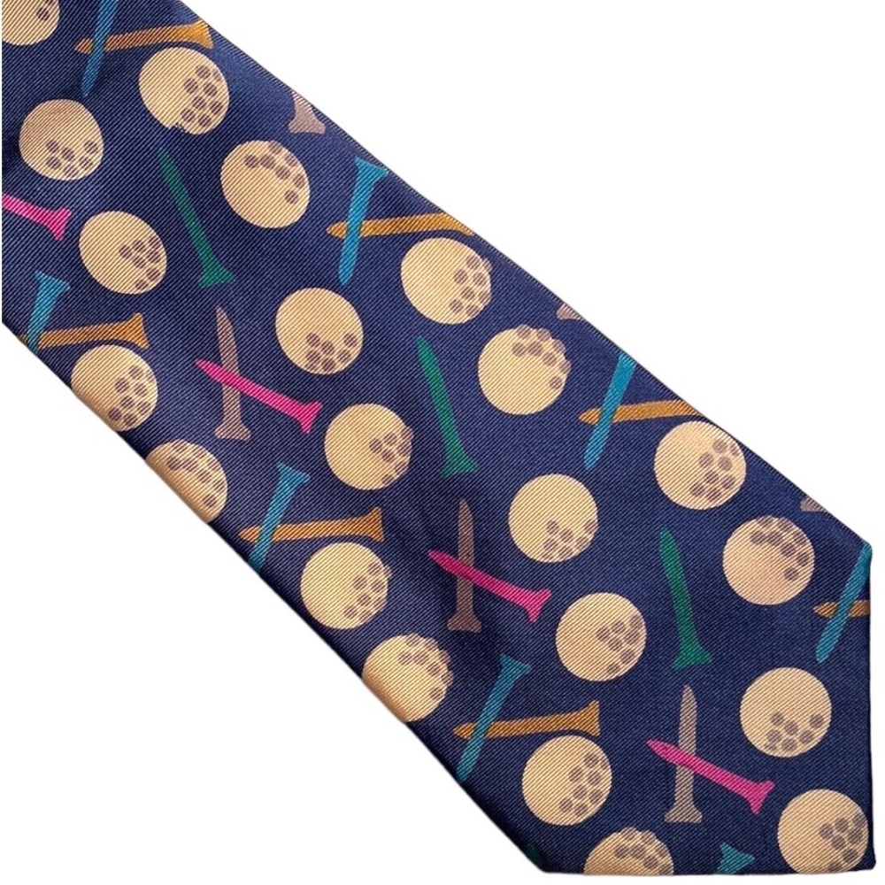 Vintage Lilian Vernon Tie Golf Balls and Tees 100% Silk